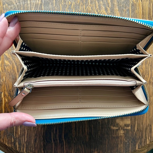 KATE SPADE Turquoise Zip Wallet - Picture 5 of 6